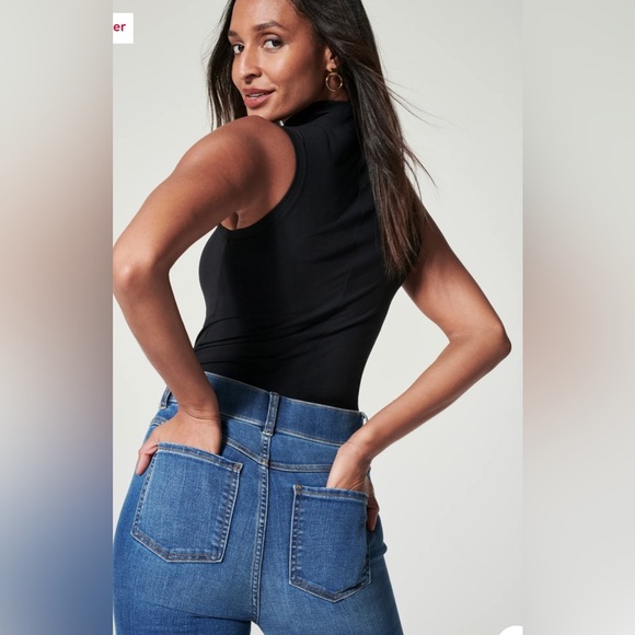 New Spanx Flare Jeans in Vintage Indigo, Size M tall - Picture 3 of 5